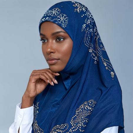 Rhinestone Instant Hijab